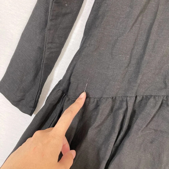 NEW Udel New York Black White Linen Blend Midi Dress size Small - Picture 10 of 10